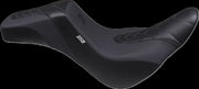 Mustang Kodlin Signature Series Squareback™ Seat for 2018-2026 Harley-Davidson Black Grey 2-Up Seat One-Piece Vinyl