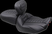 Mustang Deluxe Touring Passenger Seat for 2023-2026 Harley-Davidson Black Grey Vinyl Each