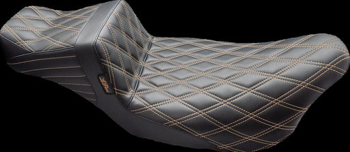 Le Pera Tailwhip Daddy Long Legs Seat for 2008-2025 Harley-Davidson Black Brown 2-Up Seat BikerTec