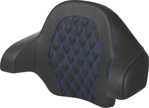 Saddlemen Tour Pak® Backrest Pad for 2008-2023 Harley-Davidson Roadsofa™ Black Blue Tour-Pak® Leather Saddlehyde™