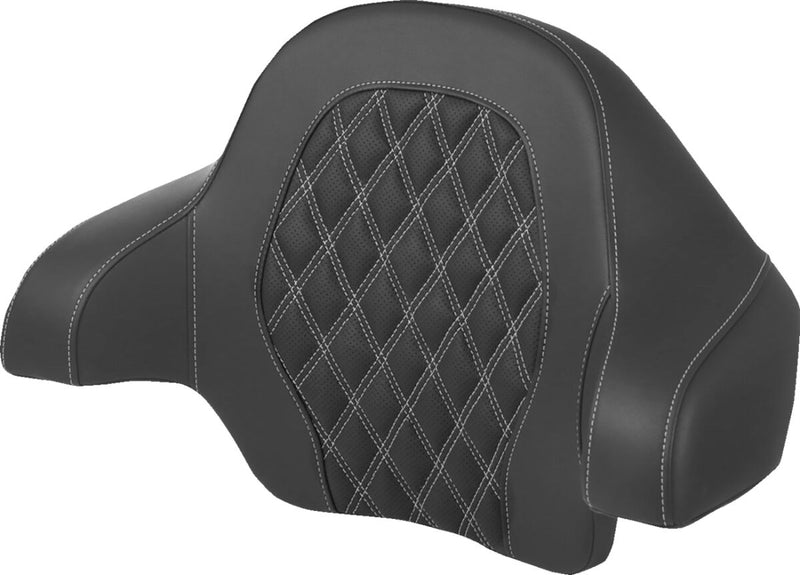 Saddlemen Tour Pak® Backrest Pad for 2008-2023 Harley-Davidson Roadsofa™ Black Silver Tour-Pak® Leather Saddlehyde™
