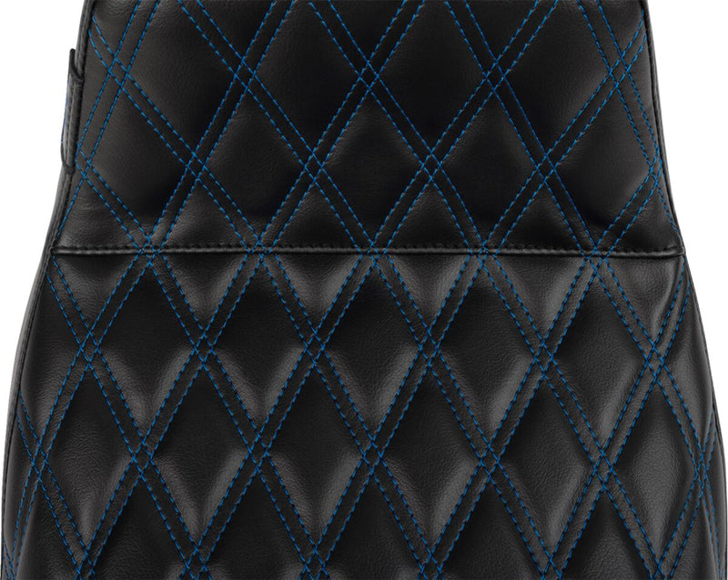 Le Pera Tailwhip Seat Black Blue 2-Up Seat BikerTec #LV-587DD-BE01