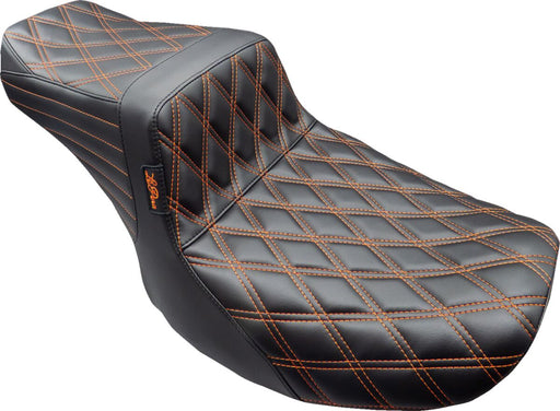 Le Pera Tailwhip Seat Black Orange 2-Up Seat BikerTec