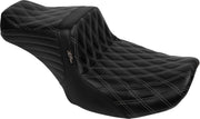Le Pera Tailwhip Seat Black Grey 2-Up Seat BikerTec