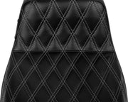 Le Pera Tailwhip Seat Black Grey 2-Up Seat BikerTec #LV-587DD-GY01