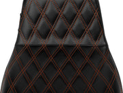 Le Pera Tailwhip Daddy Long Legs Seat for 2023-2026 Harley-Davidson Black Orange 2-Up Seat BikerTec Each