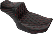 Le Pera Tailwhip Daddy Long Legs Seat Black Red 2-Up Seat BikerTec
