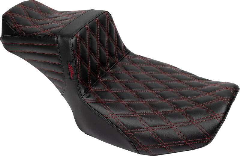 Le Pera Tailwhip Daddy Long Legs Seat Black Red 2-Up Seat BikerTec