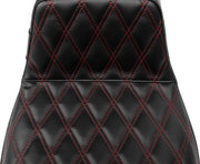 Le Pera Tailwhip Daddy Long Legs Seat Black Red 2-Up Seat BikerTec #LV-587DLDD-R01