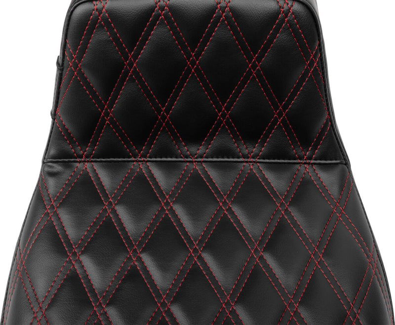 Le Pera Tailwhip Daddy Long Legs Seat Black Red 2-Up Seat BikerTec #LV-587DLDD-R01