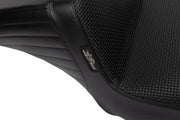 Le Pera Kickflip Seat for 2023-2026 Harley-Davidson Black 2-Up Seat BikerTec Vinyl #LV-597BW