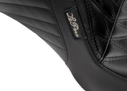 Le Pera Kickflip Seat for 2023-2026 Harley-Davidson Black 2-Up Seat BikerTec Vinyl Each