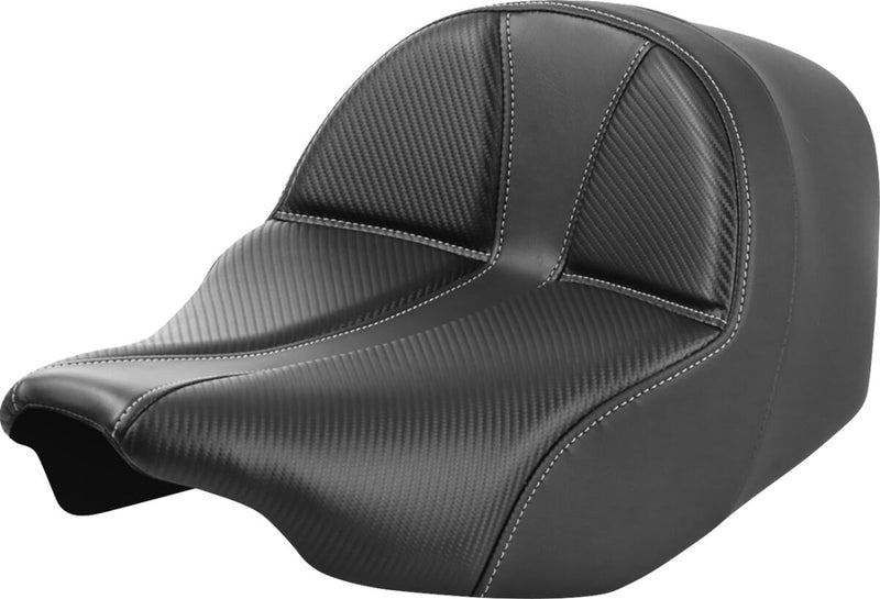 Saddlemen Dominator Solo Seat for 2023-2026 Harley-Davidson Black Silver Saddlehyde™