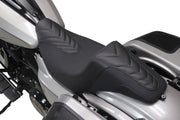 Mustang Kodlin Signature Series Squareback™ Seat for 2009-2025 Harley-Davidson Black Grey 2-Up Seat One-Piece Vinyl Each