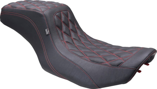 Mustang Double Diamond Squareback Seat for 2023-2026 Harley-Davidson Black 2-Up Seat One-Piece Vinyl