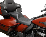 Extended Reach Predator III Seat Black Fitment Harley-Davidson #4687B
