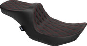 Predator III Seat Black| Red Fitment Harley-Davidson #4690D