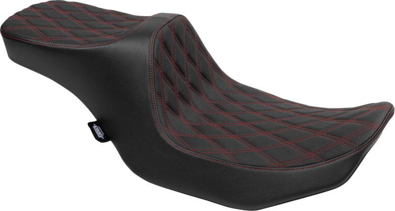 Predator III Seat Black| Red Fitment Harley-Davidson #4690D