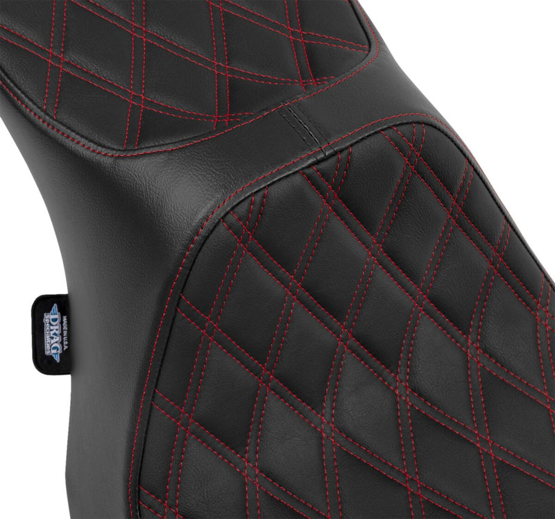 Predator III Seat Black| Red Fitment Harley-Davidson #4690D