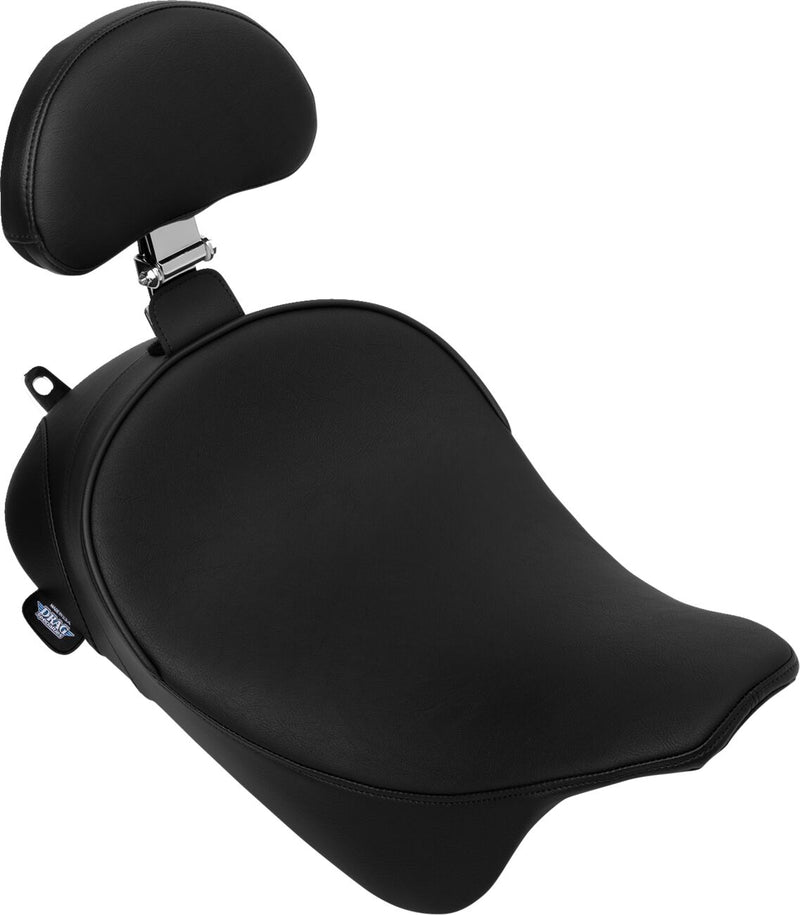 Solo Front Seat with Backrest Option Black Fitment Harley-Davidson #4699A