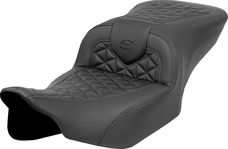Saddlemen RoadSofa™ Tri Gripper Seat for 2023-2026 Harley-Davidson Black 2-Up Seat Saddlehyde™
