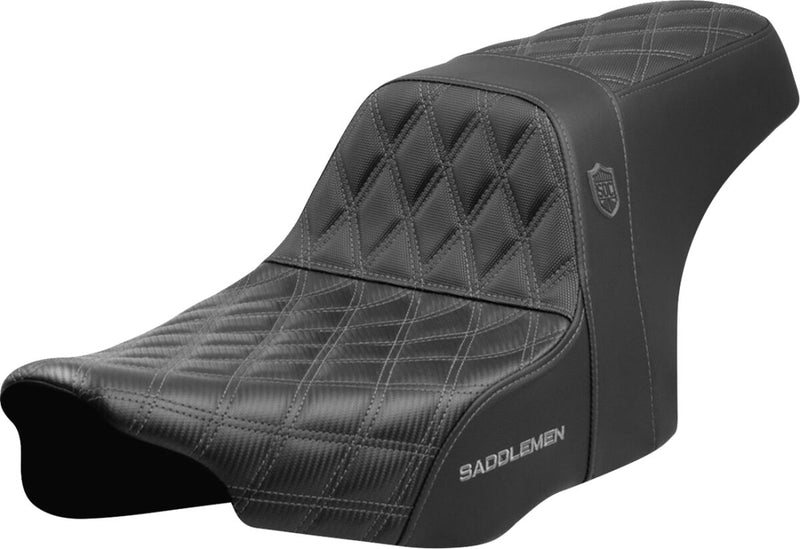 Saddlemen Pro Series SDC Performance Grip Seat for 2023-2026 Harley-Davidson Black Grey 2-Up Seat Saddlehyde™