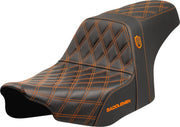 Saddlemen Pro Series SDC Performance Grip Seat for 2023-2026 Harley-Davidson Black Orange 2-Up Seat Saddlehyde™ #SC82307D3