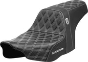 Saddlemen Pro Series SDC Performance Grip Seat for 2023-2026 Harley-Davidson Black White 2-Up Seat Saddlehyde™ #SC82307D6