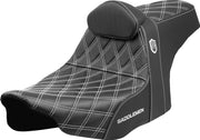 Saddlemen Pro Series SDC Performance Grip Seat for 2023-2026 Harley-Davidson Black White 2-Up Seat Saddlehyde™