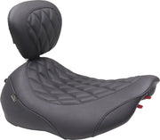 Mustang Wide Tripper™ Solo Seat for 2023-2026 Harley-Davidson Black Polyurethane Vinyl