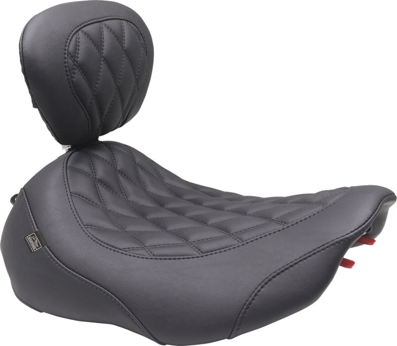 Mustang Wide Tripper™ Solo Seat for 2023-2026 Harley-Davidson Black Polyurethane Vinyl