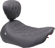 Mustang Wide Tripper™ Solo Seat for 2023-2026 Harley-Davidson Black Grey Polyurethane Vinyl