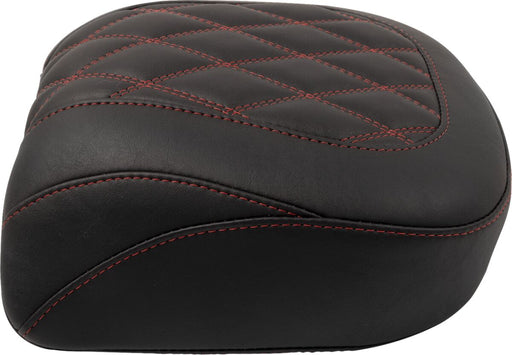 Mustang Wide Tripper™ Passenger Seat for 2023-2026 Harley-Davidson Black Red Polyurethane Vinyl