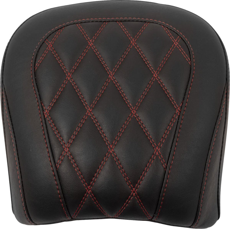Mustang Wide Tripper™ Passenger Seat for 2023-2026 Harley-Davidson Black Red Polyurethane Vinyl #88511DC