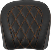 Mustang Wide Tripper™ Passenger Seat for 2023-2026 Harley-Davidson Black Orange Polyurethane Vinyl Each