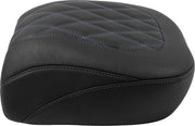 Mustang Wide Tripper™ Passenger Seat for 2023-2026 Harley-Davidson Black Blue Polyurethane Vinyl