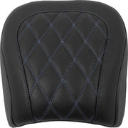 Mustang Wide Tripper™ Passenger Seat for 2023-2026 Harley-Davidson Black Blue Polyurethane Vinyl Each