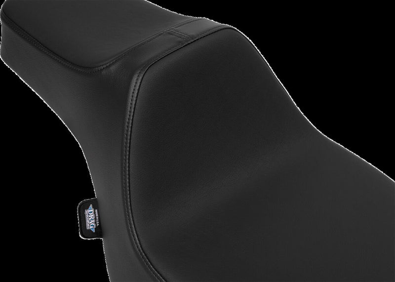 Drag Specialties Seats Extended Reach Predator III Seat for 2023-2025 Harley-Davidson Black 2-Up Seat Vinyl