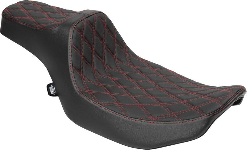 Drag Specialties Seats Extended Reach Predator III Seat for 2023-2025 Harley-Davidson Black 2-Up Seat Vinyl