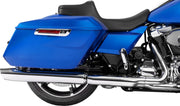 Drag Specialties Seats Extended Reach Predator III Seat for 2023-2025 Harley-Davidson Black 2-Up Seat Leather Vinyl