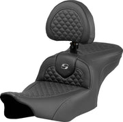 Saddlemen Dragon Scale Stitch RoadSofa™ Seat for 2023-2026 Harley-Davidson Black Grey 2-Up Seat Saddlehyde™