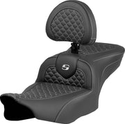 Saddlemen Dragon Scale Stitch RoadSofa™ Seat for 2023-2026 Harley-Davidson Black Silver 2-Up Seat Saddlehyde™ #823-07-208B5