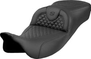 Saddlemen Dragon Scale Stitch RoadSofa™ Seat for 2008-2025 Harley-Davidson Black 2-Up Seat Saddlehyde™ #808-07B-20900