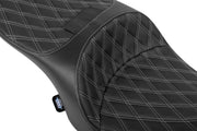 Drag Specialties Seats Freedom Touring Seat for 2023-2025 Harley-Davidson Black Silver 2-Up Seat Vinyl Each