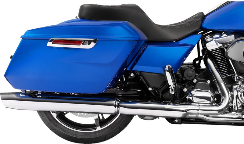 Drag Specialties Seats Freedom Touring Seat for 2023-2025 Harley-Davidson Black Silver 2-Up Seat Vinyl Each
