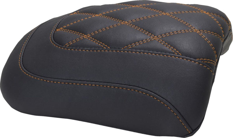 Mustang Padded Passenger Seat Cowl for 2023-2026 Harley-Davidson Black Orange