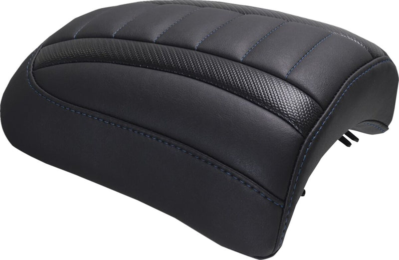 Mustang Padded Passenger Seat Cowl for 2023-2026 Harley-Davidson Black Blue #88611SB