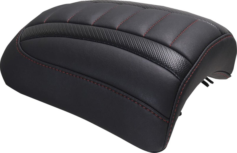 Mustang Padded Passenger Seat Cowl for 2023-2026 Harley-Davidson Black Red Deluxe #88610DC