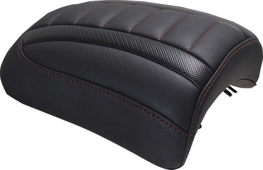 Mustang Padded Passenger Seat Cowl for 2023-2026 Harley-Davidson Black Red Deluxe