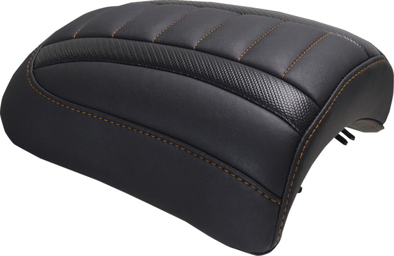 Mustang Padded Passenger Seat Cowl for 2023-2026 Harley-Davidson Black Orange Deluxe #88610MO